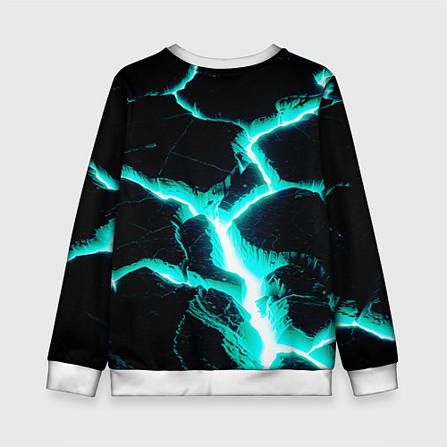 Детский свитшот Color light blue black / 3D-Белый – фото 2