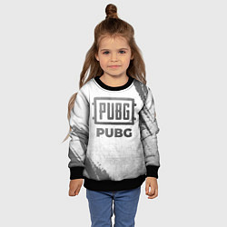 Свитшот детский PUBG - white gradient, цвет: 3D-черный — фото 2