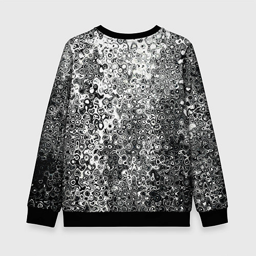 Детский свитшот Чёрно-белый абстрактная текстура / 3D-Черный – фото 2