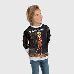 Свитшот детский Дмитрий с битой, цвет: 3D-белый — фото 2