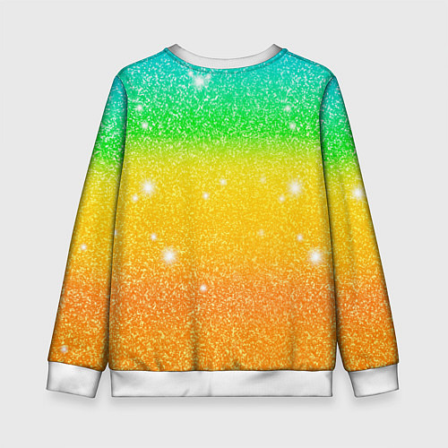 Детский свитшот Inzoi зелено-желтый фон / 3D-Белый – фото 2