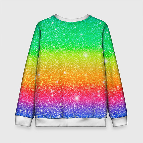 Детский свитшот Inzoi блестящий радужный фон / 3D-Белый – фото 2