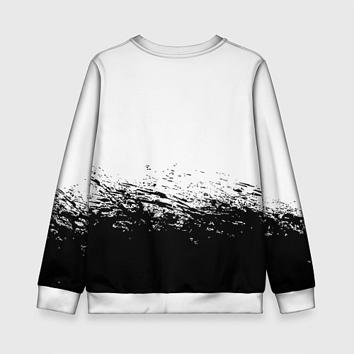 Детский свитшот Россия черно белые краски / 3D-Белый – фото 2