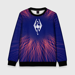 Свитшот детский Skyrim red energy, цвет: 3D-черный