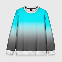 Детский свитшот Серо-голубой светлый градиент