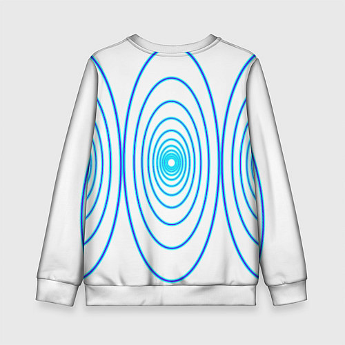 Детский свитшот Овалы с свечением / 3D-Белый – фото 2