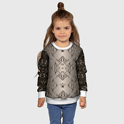 Свитшот детский Узоры с градиентом, цвет: 3D-белый — фото 2