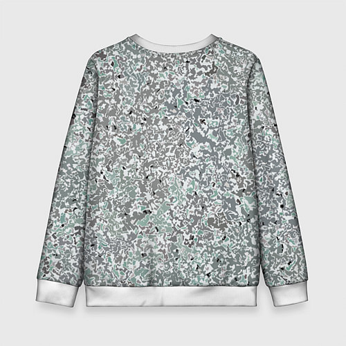 Детский свитшот Перламутровый серо-голубой паттерн / 3D-Белый – фото 2