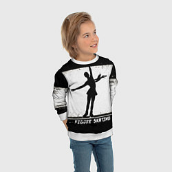 Свитшот детский Figure skating, цвет: 3D-белый — фото 2