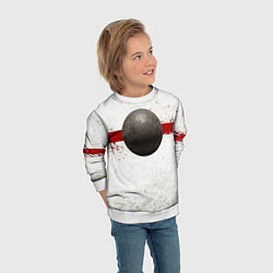 Свитшот детский Ядро для талкания на белом, цвет: 3D-белый — фото 2