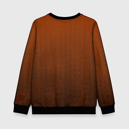 Детский свитшот Красно-коричневый текстурированный градиент / 3D-Черный – фото 2