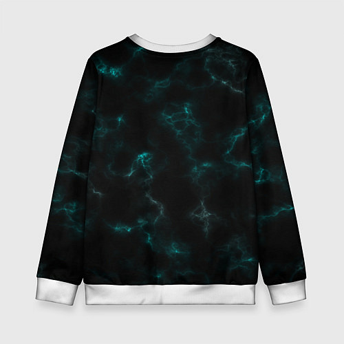 Детский свитшот Color black turquoise / 3D-Белый – фото 2