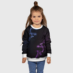 Свитшот детский Color black blue pink, цвет: 3D-белый — фото 2