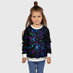 Свитшот детский Neon rods, цвет: 3D-белый — фото 2