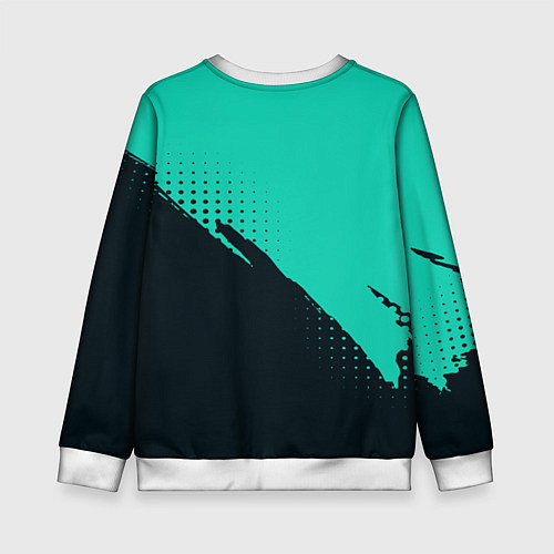 Детский свитшот Color black light blue / 3D-Белый – фото 2