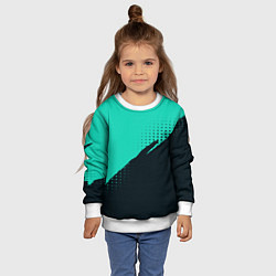 Свитшот детский Color black light blue, цвет: 3D-белый — фото 2