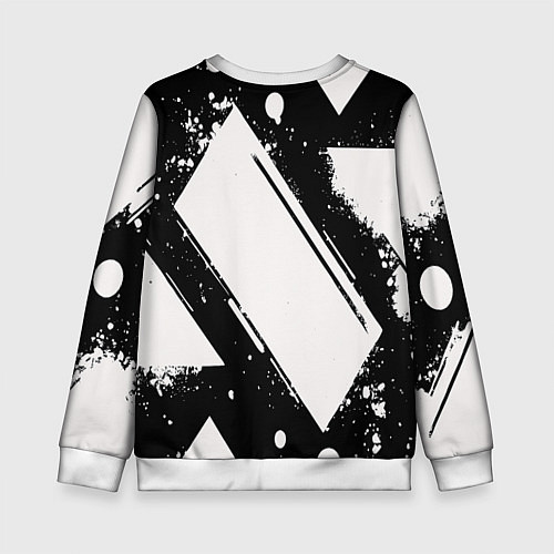 Детский свитшот Color black white / 3D-Белый – фото 2