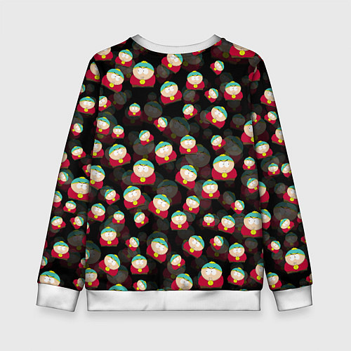 Детский свитшот Эрик Картман паттерн / 3D-Белый – фото 2
