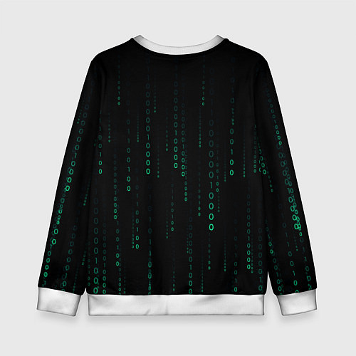 Детский свитшот Color black turquoise / 3D-Белый – фото 2