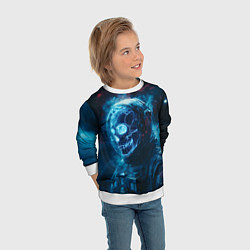 Свитшот детский Скелет американского космонавта, цвет: 3D-белый — фото 2