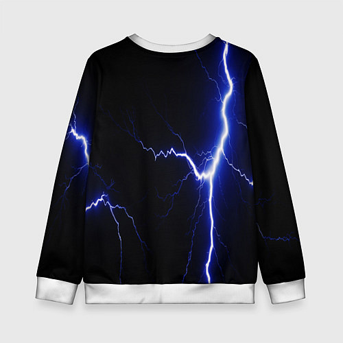 Детский свитшот Lightning blue / 3D-Белый – фото 2