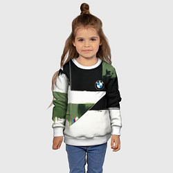 Свитшот детский BMW логотип, цвет: 3D-белый — фото 2