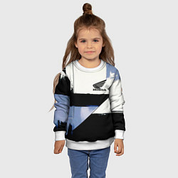 Свитшот детский Honda логотип, цвет: 3D-белый — фото 2