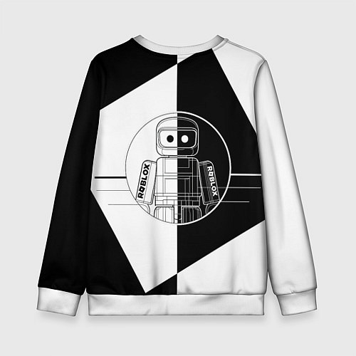 Детский свитшот Роблокс робот / 3D-Белый – фото 2