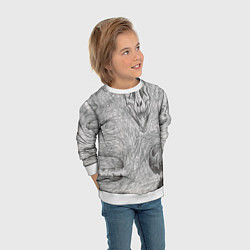 Свитшот детский Черепа динозавров - эскиз, цвет: 3D-белый — фото 2