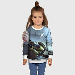 Свитшот детский Lamborghini - motorsport extreme, цвет: 3D-белый — фото 2