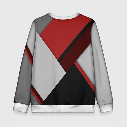 Детский свитшот Color black red grey / 3D-Белый – фото 2