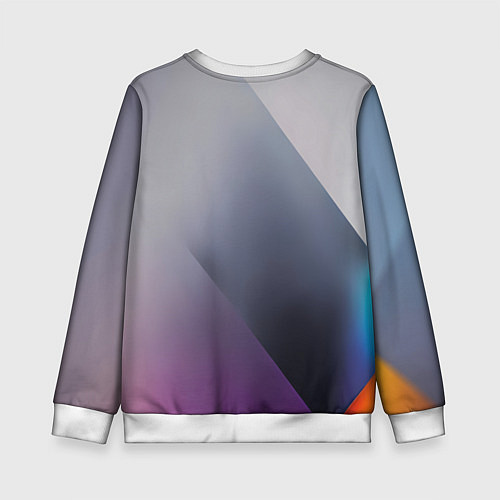 Детский свитшот Color grey with stripes / 3D-Белый – фото 2