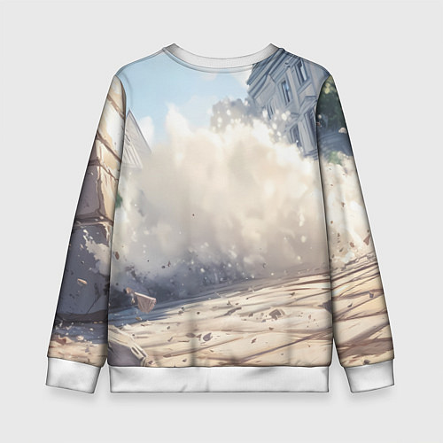 Детский свитшот Русский медведь наступает / 3D-Белый – фото 2