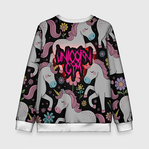 Детский свитшот Единорог gym / 3D-Белый – фото 2