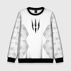 Свитшот детский The Witcher white poly, цвет: 3D-черный