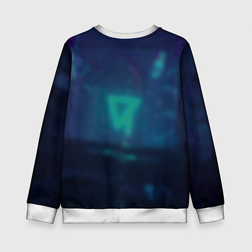 Детский свитшот Камисато Аяка киберпанк / 3D-Белый – фото 2