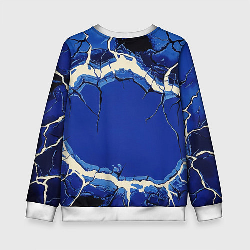 Детский свитшот Russia blue abstract / 3D-Белый – фото 2