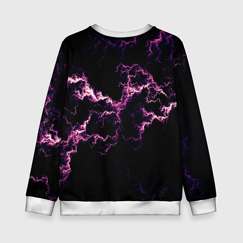 Детский свитшот Lightning pink glow / 3D-Белый – фото 2