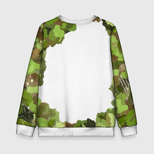 Детский свитшот Камуфляж альпениста / 3D-Белый – фото 2