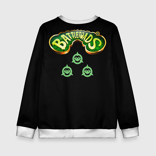 Детский свитшот Battletoads trio / 3D-Белый – фото 2
