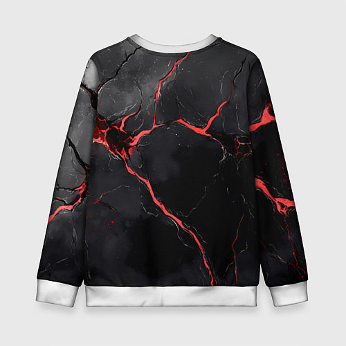 Детский свитшот Я русский - черный фон / 3D-Белый – фото 2