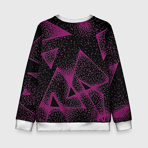 Детский свитшот The triangle is pink / 3D-Белый – фото 2