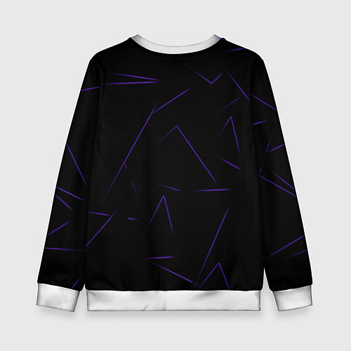 Детский свитшот Color purple line / 3D-Белый – фото 2