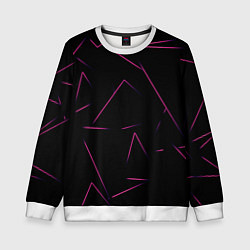 Свитшот детский Color pink line, цвет: 3D-белый