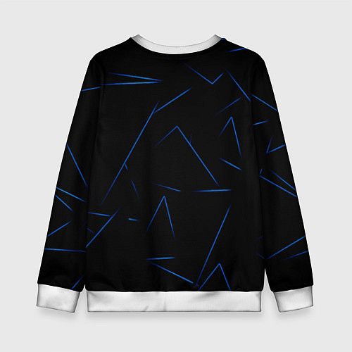 Детский свитшот Color blue line / 3D-Белый – фото 2