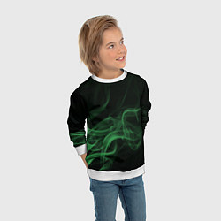 Свитшот детский Color smoke green, цвет: 3D-белый — фото 2