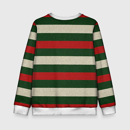 Детский свитшот Цветные лини текстура ткани / 3D-Белый – фото 2