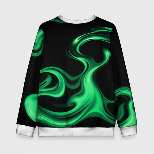 Детский свитшот Color green smoke / 3D-Белый – фото 2