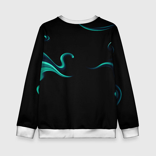 Детский свитшот Color light blue abstraction / 3D-Белый – фото 2