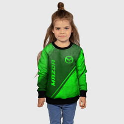 Свитшот детский Mazda - green gradient вертикально, цвет: 3D-черный — фото 2
